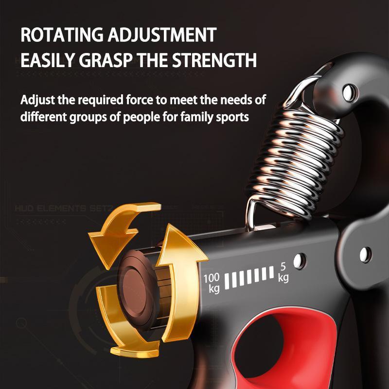 Adjustable Grip Strength Trainer, 5-100kg Manual Hand Grip Strengthener with LCD Screen, Home Gym Hand Grip Exercise Equipment, Hand Grip Exerciser