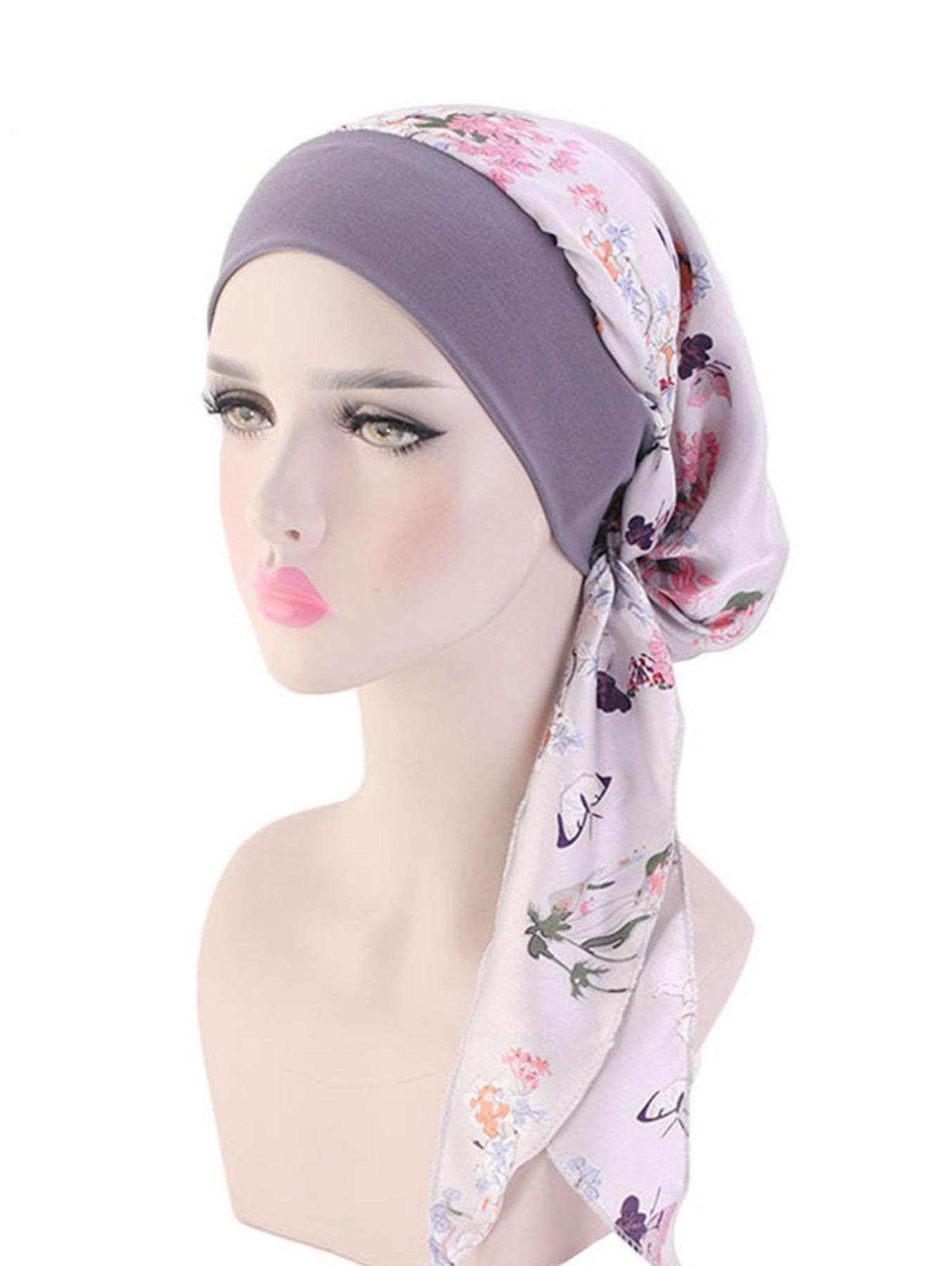 1pcs Rustic Style Silk-Like Headscarf Hat, Elastic Hairband Braided Hat, Pirate Hat, Chemotherapy Hat, Fashion Accessory