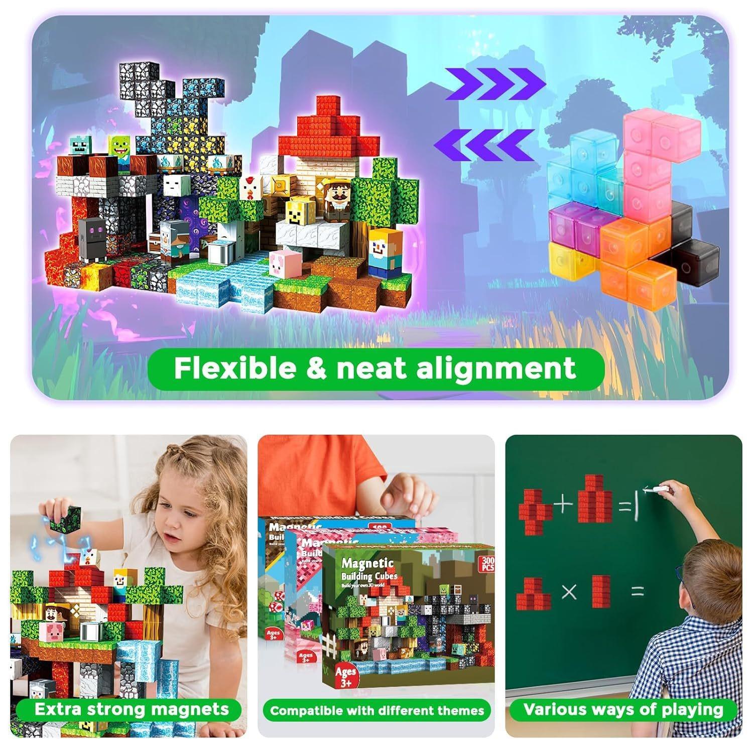 200pcs Magnetic Building Blocks, Stem Montessori Educational Toys, Creative Playset for Kids Ages 3-8, Birthday Gift for Boys and Girls