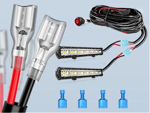 Nilight LED Light Bar Wiring Harness Kit - 2 Leads 14AWG Heavy Duty 12V On Off Switch Power Relay Blade Fuse for Off Road LED Work Light