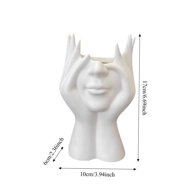 Creative Face & Hand Cosmetic Holder, Stylish Plastic Desk Organizer for Makeup Brushes, Pens and Small Accessories