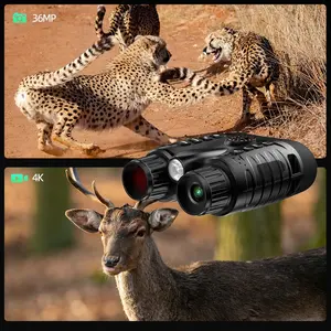 Nv2185 4k Digital Night Vision Binoculars 400m Full Dark Viewing Range Built-in Mechanical Compass 8x Digital Zoom Dual Ir Night Vision and White Flashlight 4500mah Battery Waterproof Night Goggles for Wildlife Observation Camping Night Fishing Hunting