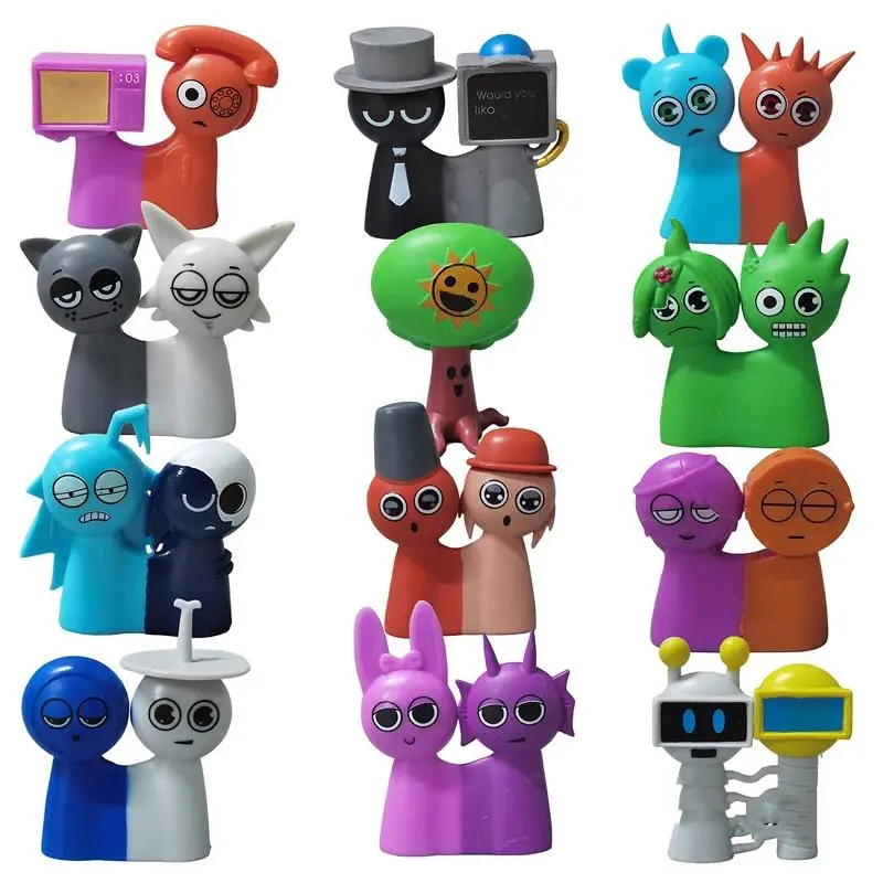2026 hot item12pcs Game Sprunki Incredi Action Figure Sprunky Figurines Pvc Collection Model Doll Toy for Kid Birthday Gifts Toys 2025 Popular toys