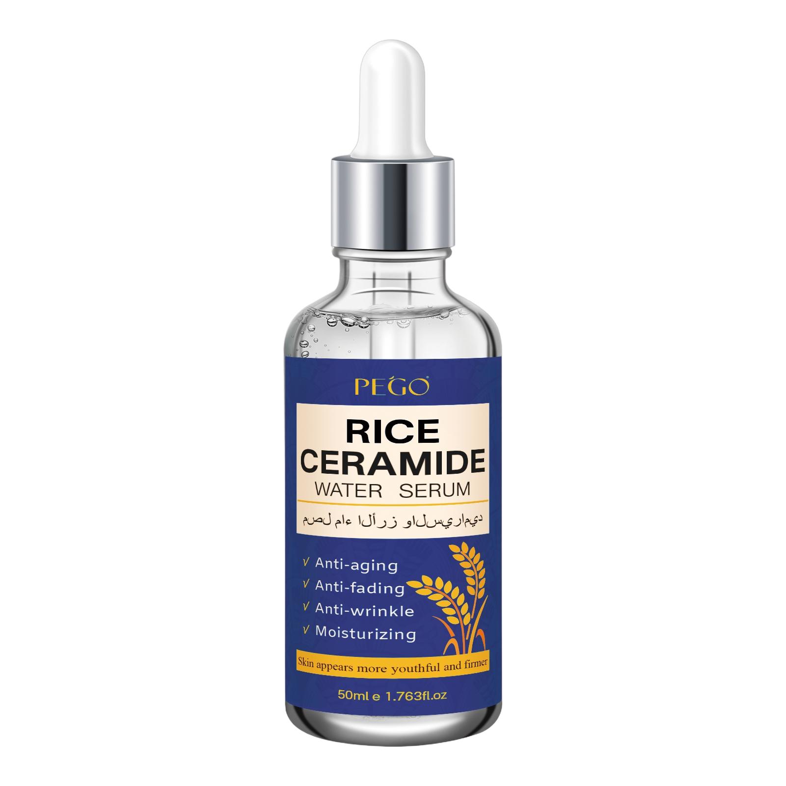 Rice Essence with Niacinamide & Hyaluronic Acid, Improves Facial Wrinkles, Fades Wrinkles, Tightens Skin, Whitening, Unisex
