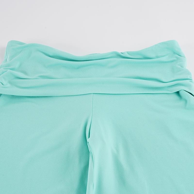 Women's Street Style Casual Solid Color Ruched Mid-Length Shorts, Elastic Waist Capri Pants, Loose-Fitting Below the Knee, Summer New Arrival, Casual Fashionable Shorts, Capris Shorts, Elastic Waistband Shorts