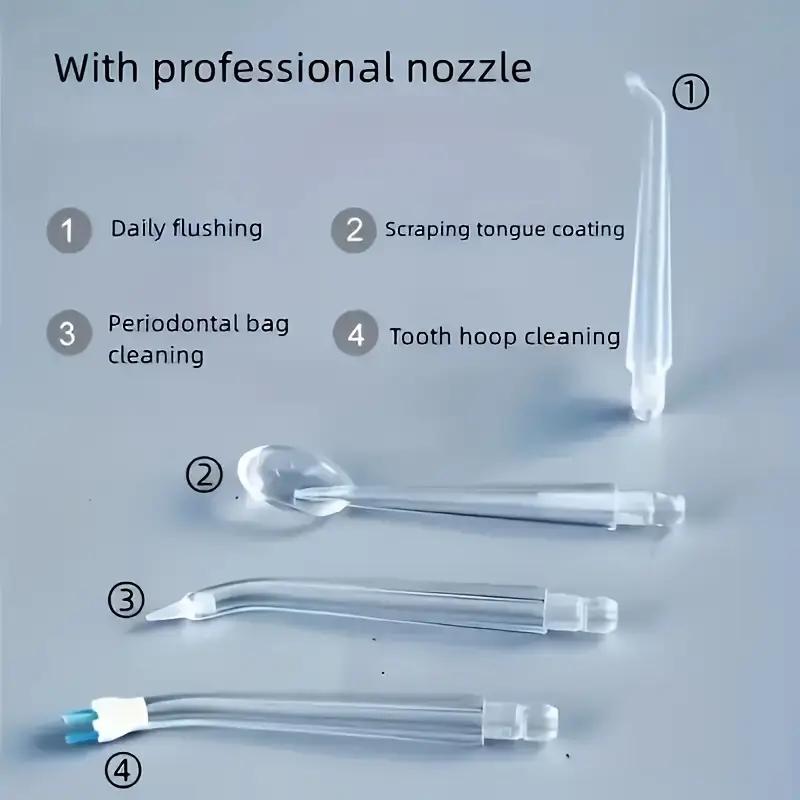 Smart Electric Oral Irrigator Water Flosser Portable 4 Sprays 3 Modes Rechargeable Dental Cleaning Spray Rinser