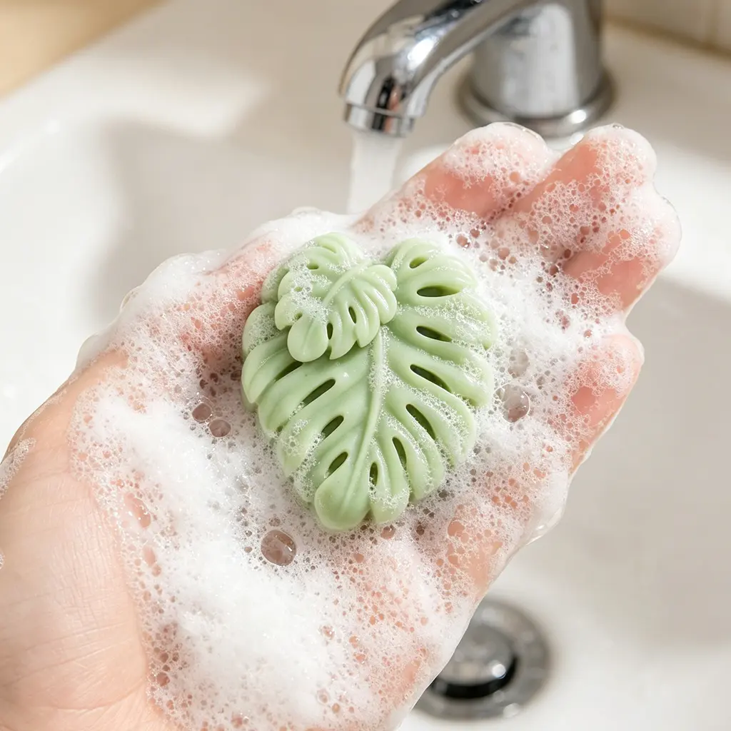 Double Monstera Leaf Silicone Soap & Candle Molds, DIY Craft Tools, Leaf Mould, Multi-Use for Soap Bar, Candle Wax, Epoxy Resin & Plaster, Reusable Casting Supplies & Handmade Tools for Bathroom Decor, Handmade Gifts & Resin Jewelry Making