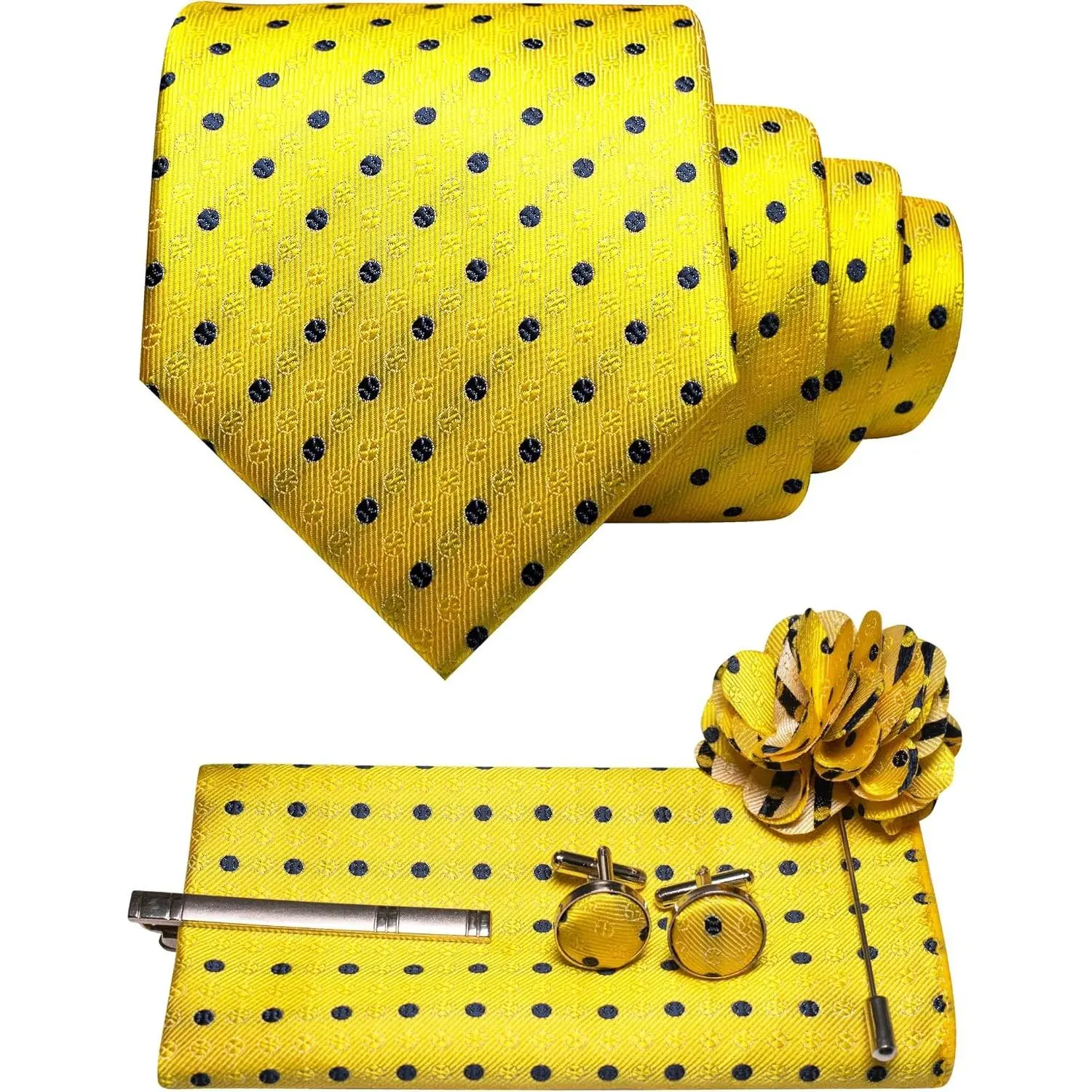 Yellow/Navy Dot
