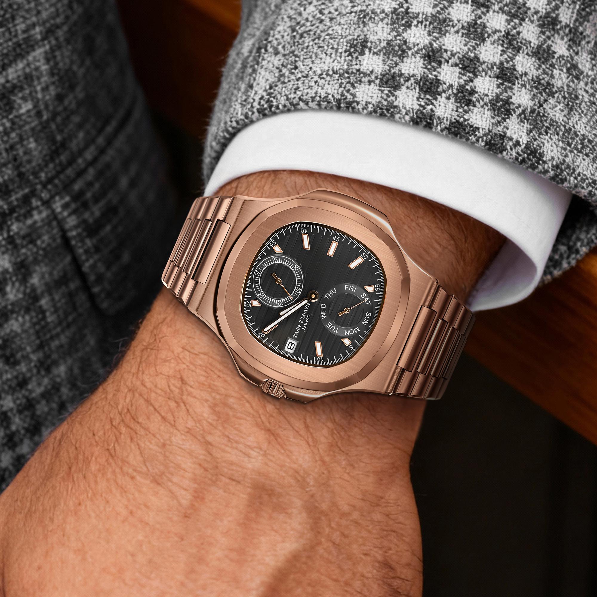 NAVIFLZ NFVZ  Luxury Men Wristwatch Business Waterproof Luminous Date Man Watch Stainless Steel Men's Quartz Watches Relogio Masculino