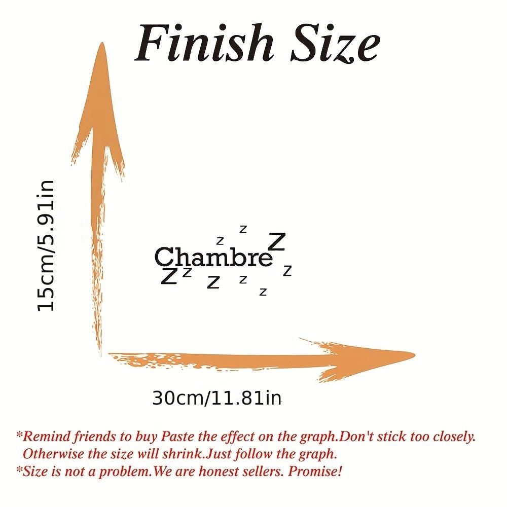 French Porte Chambre Zzz  Zzz Bedroom Door Sticker Bedroom Sleep Decal Home Decor