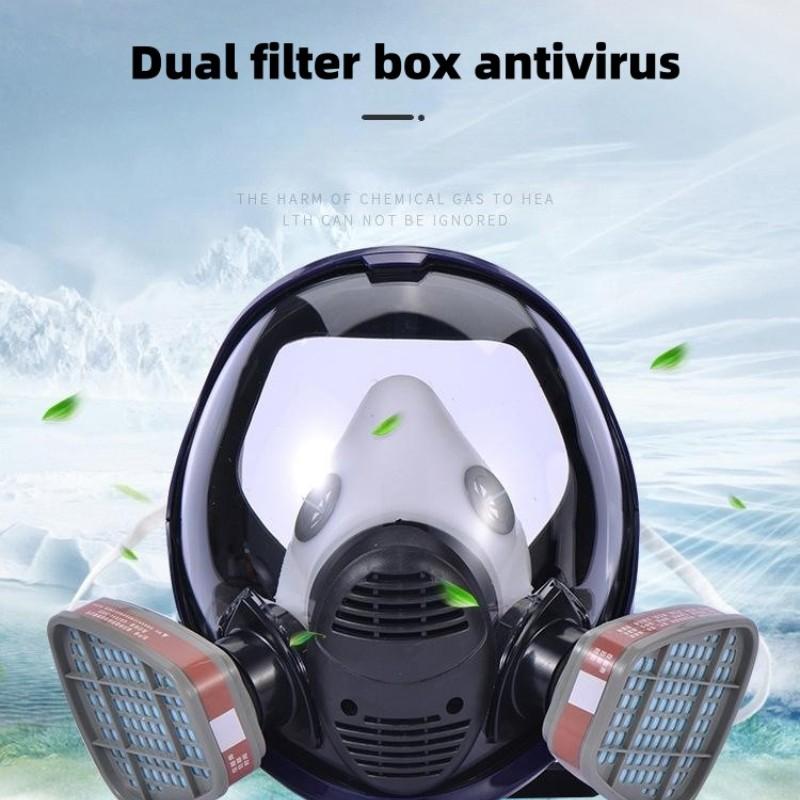 Reusable Anti-Fog Anti-Toxic Full Face Mask with Filter, Gas and Dust Protection, Ideal for Painting, Woodworking, Construction and DIY