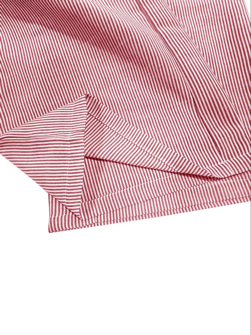 New Style Wide Leg Pants with Side Pockets, Casual Striped Print Loose Drawstring Waist, Women's Fashion Joggers