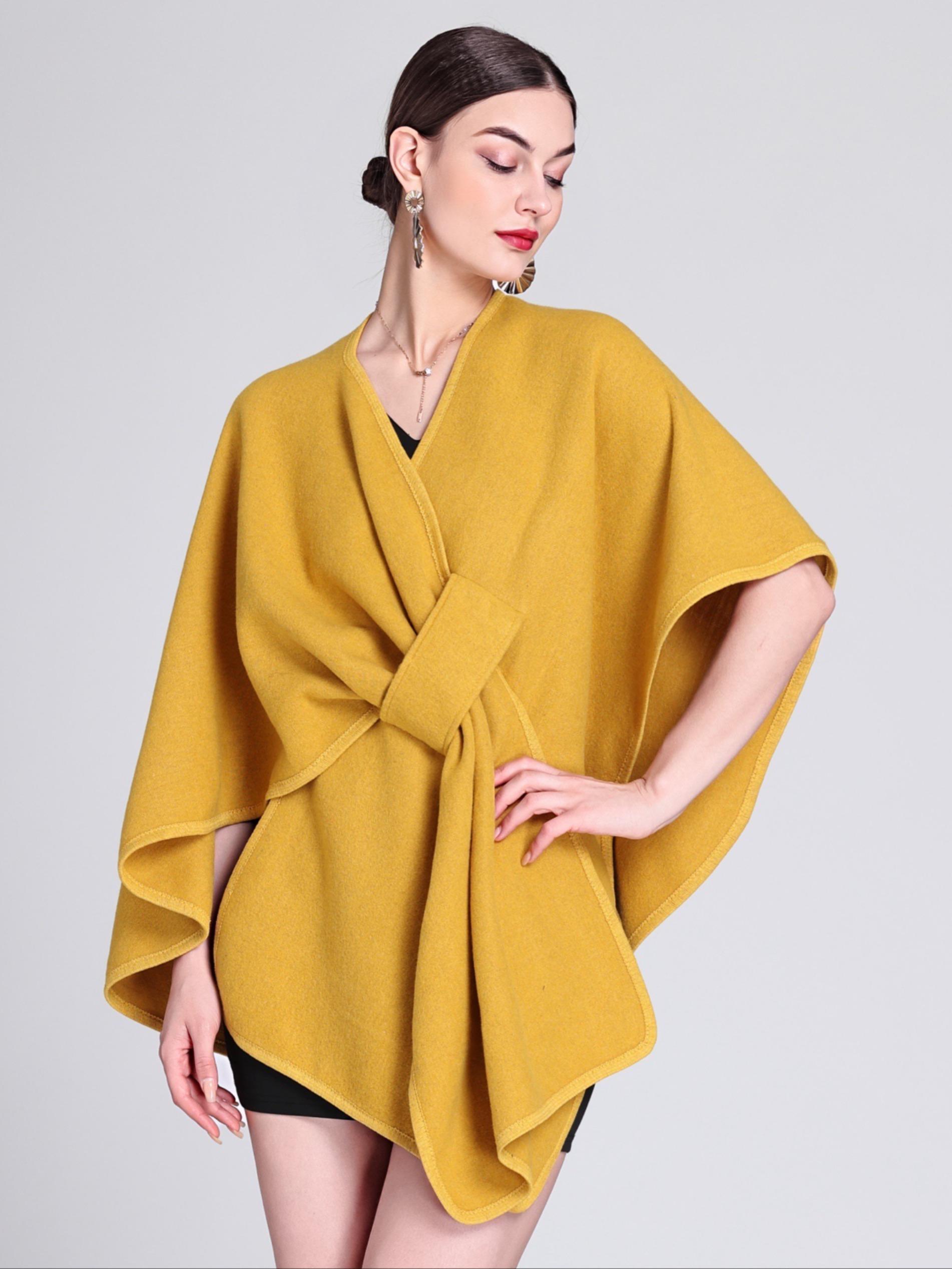 Women's Fall Winter Fashion Solid Color Shawl, Trendy Solid Shawl, Warm Comfortable Scarf, Casual Multifunctional Wrap for Autumn/winter Decor