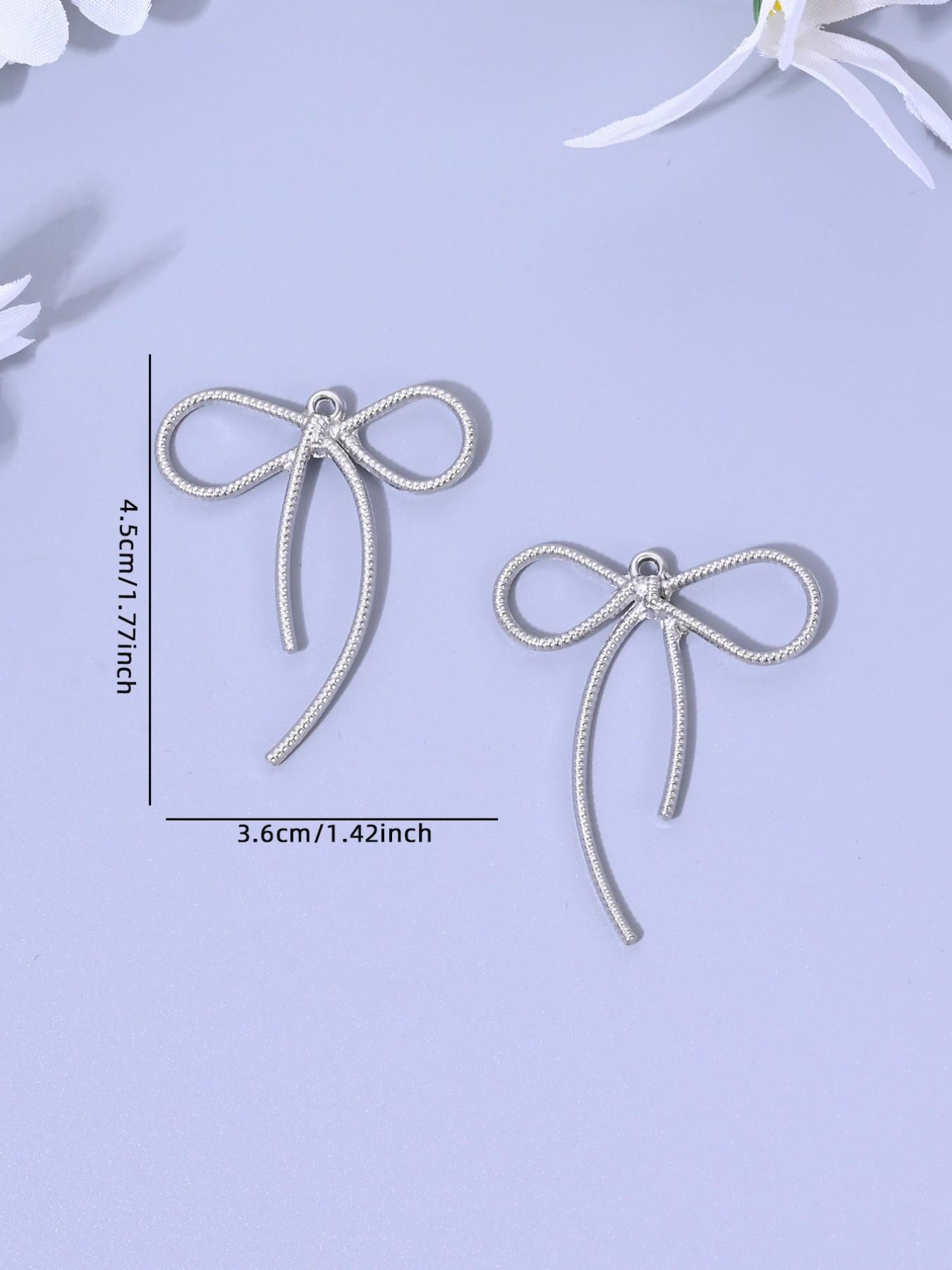10 Elegant Bow Charms for DIY Jewelry Making, Perfect for Earrings, Necklaces, Bracelets, Keychains, Daily and Festival Accessories