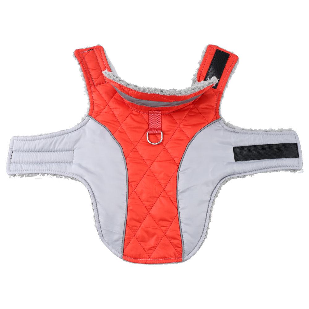 Thick Windproof Pet Jacket for Dogs & Cats, Soft Warm Coating, Reflective Design, D-Ring Harness, Easy-On Magic Tape, Multiple Sizes