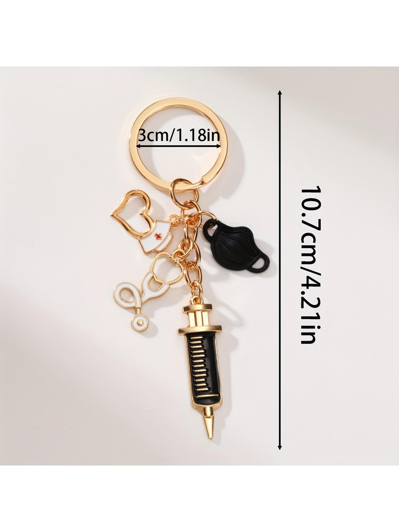 1pc Alloy Oil Drop Nurse Cap Keychain, Doctor Medical Staff Keyring, a Gift for Doctors