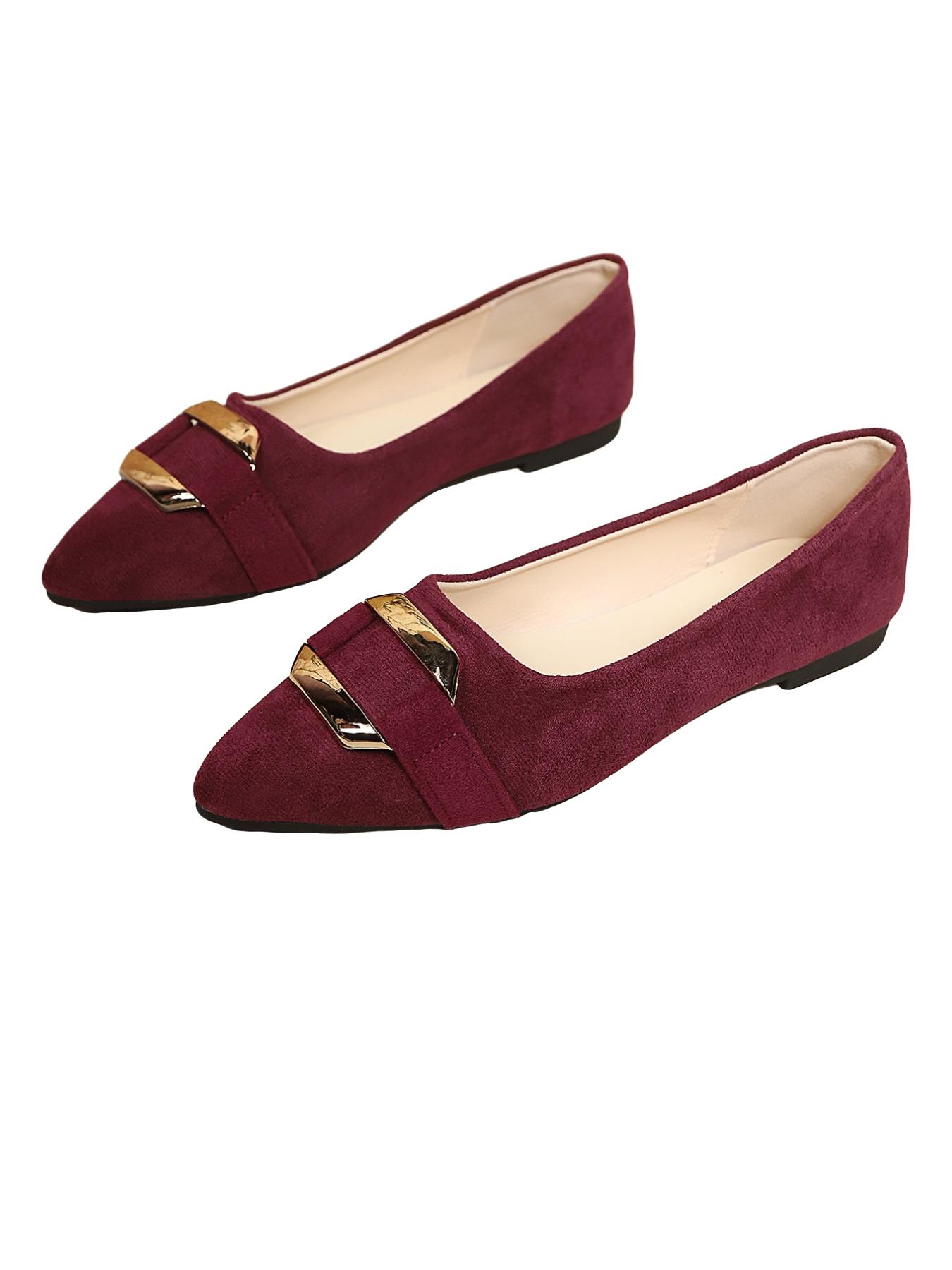 Women's Soft Sole Pointed Toe Shoes, Sexy Fashion Trendy Large Size Flat Korean Style Versatile Low Ankle Shoes, Casual Textile Upper