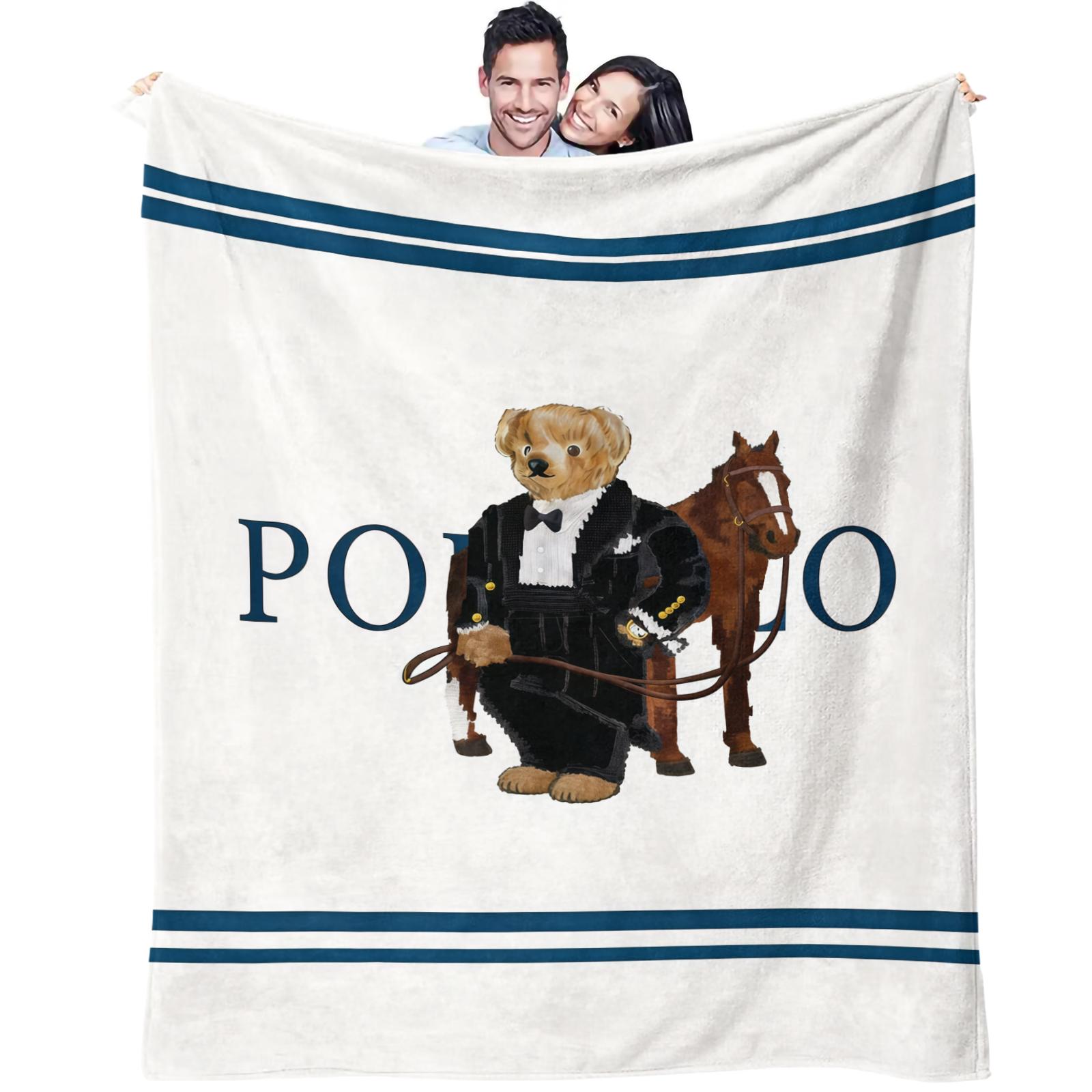 Bear Pattern Blanket, Daily Holiday Birthday Gift For Kids And Adults, Soft, Warm And Lightweight Plush Blanket, Suitable For Bed, Sofa, Car, Room Decoration, Soft Flannel Blanket