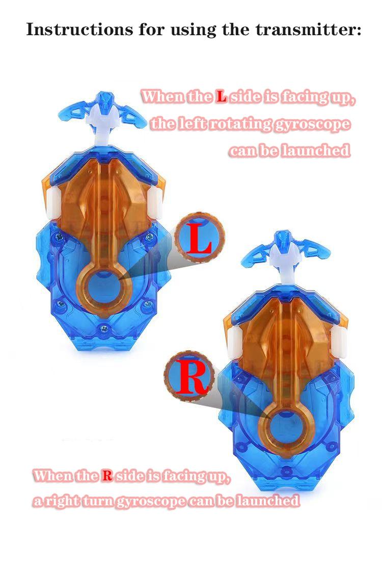 New Two-Way Alloy Explosive Combat Gyro Set Toy, Wire Launcher, Easy to Operate, Disassemble and Assemble, Family Entertainment, Friend Gatherings