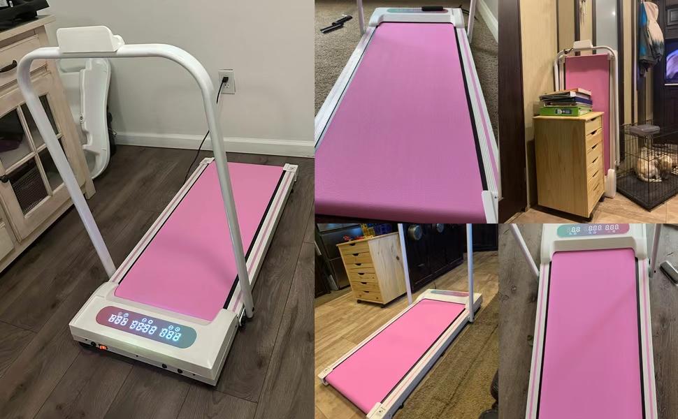 SAYGOGO Foldable Treadmill, 300 lb Capacity Walking Pad 2.5HP Treadmill Under Desk, Portable Treadmill for Home and Office, Folding Treadmill 2 in 1 with Remote Control, LED Display