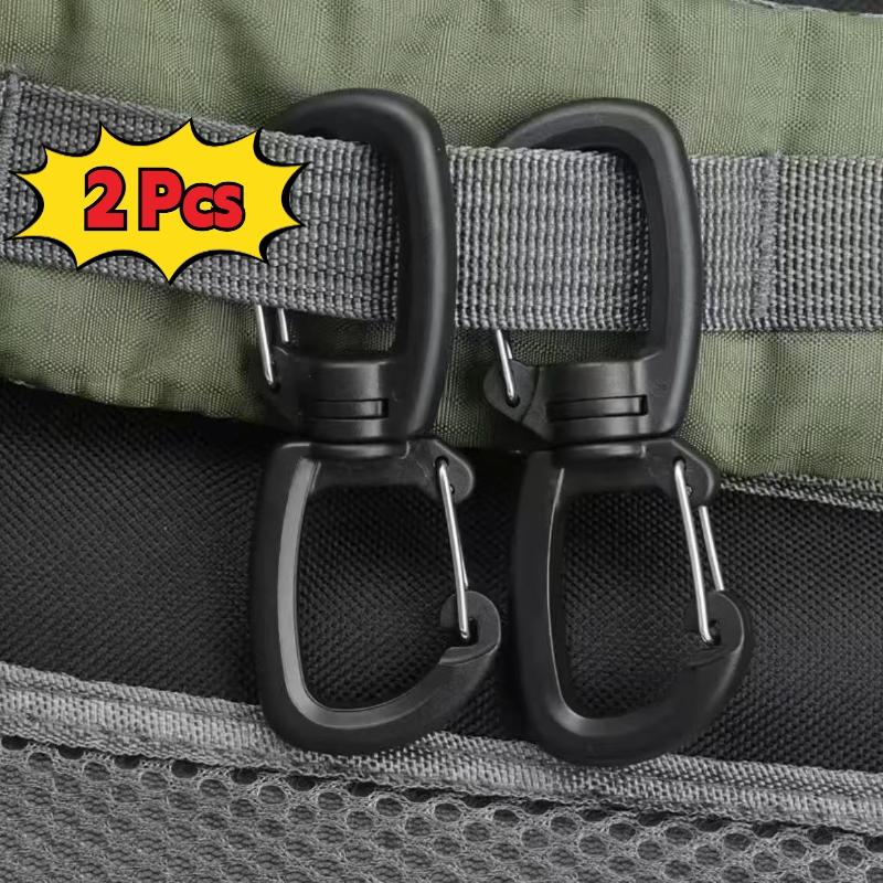 Outdoor multi-functional double hook set of 2 | Convenient keychain, 360° rotating 8-shaped hook, double clip quick buckle, essential for outdoor explorers, perfect for Valentine's Day, birthdays, and outdoor trips | Material: POM, color: ,
