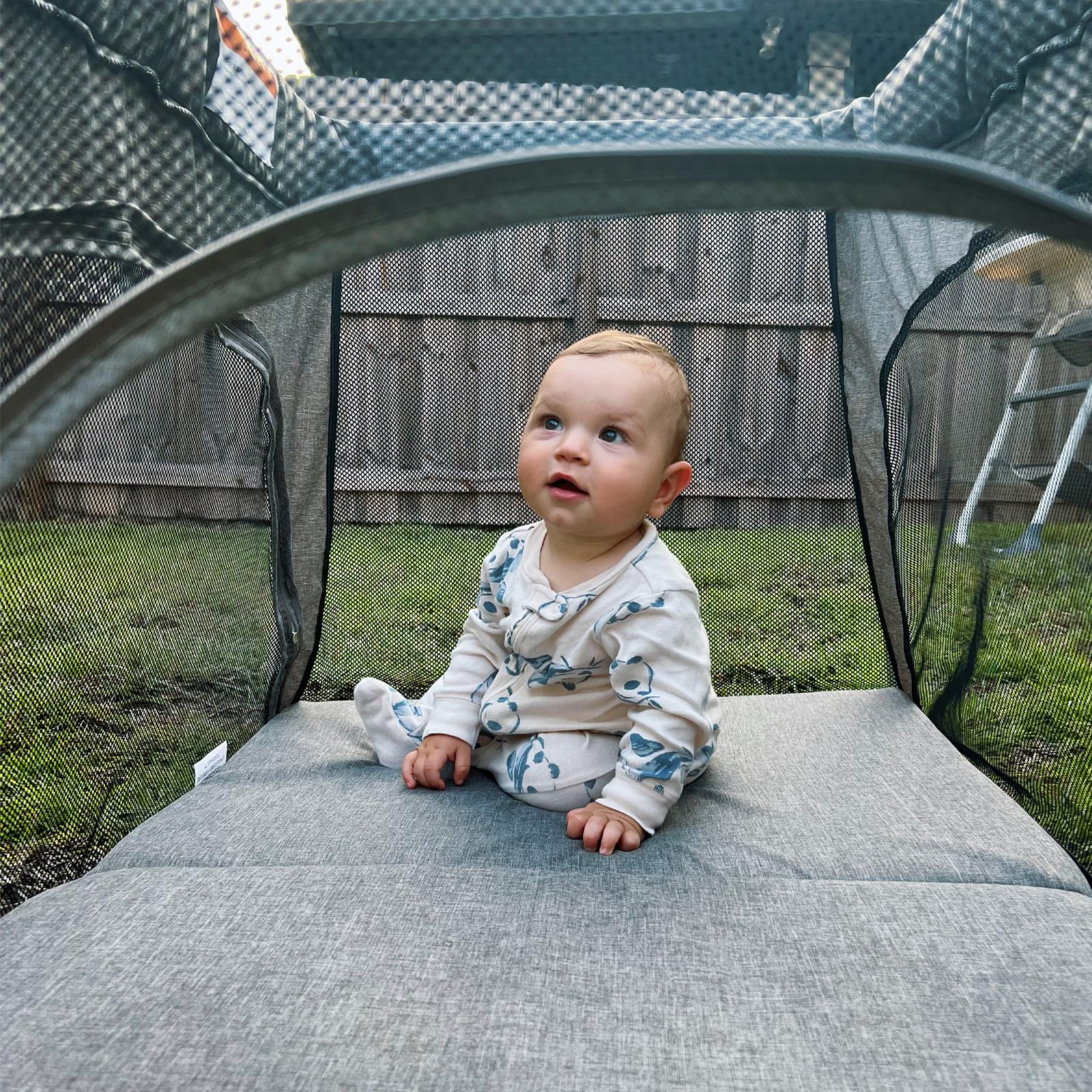 HARPPA Rossi | Lightweight Pack n Play Travel Crib & Playard – Portable Foldable Playpen with Mattress, for Newborns, Infants & Toddlers