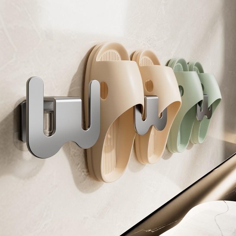 Bathroom Shoe Rack, No-Drill Wall-Mounted Toilet Holder, Back Door Storage Cabinet, Hanging Drainage Rack, Bathroom Accessories