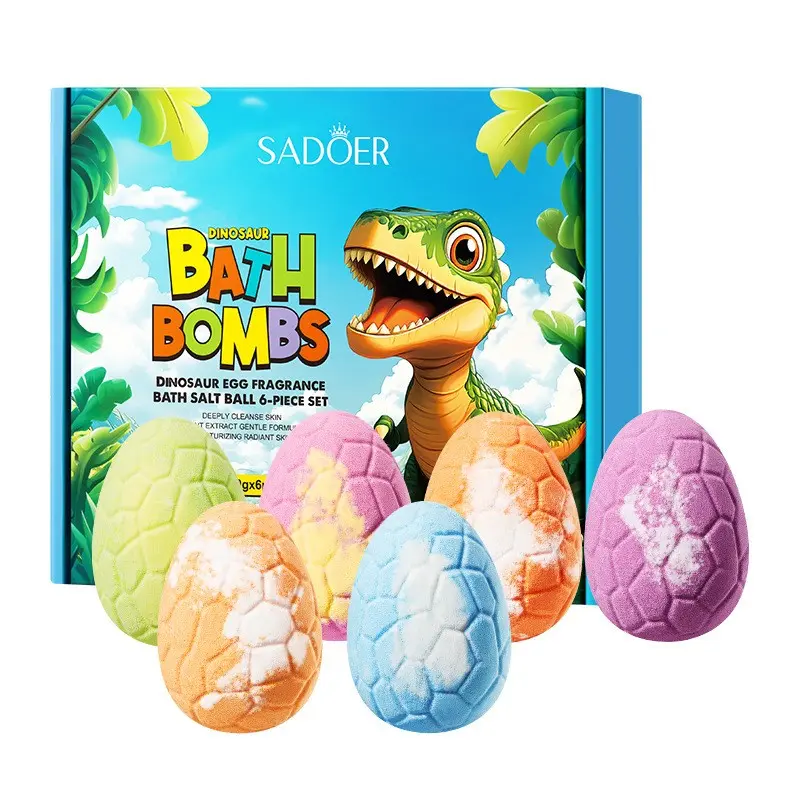 Bestselling Bath Bombs Dinosaur Egg Bath Salt Balls Gift Box, Cleansing Body Bath Ball Fragrance, Kids Explosive Bath Salt