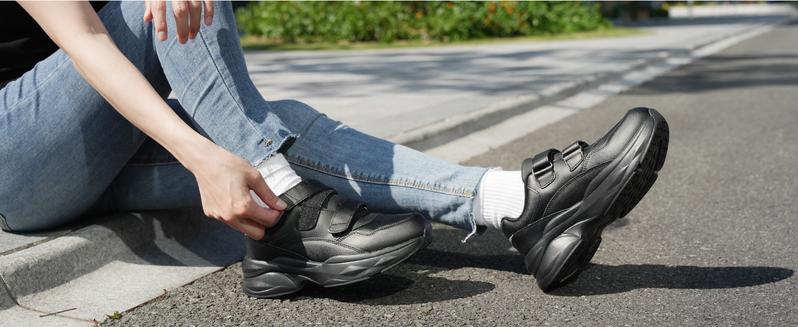 Women wedge Diabetic-Friendly Leather Shoes Walking Shoes Wide Toe Box Shoes womens sneaker