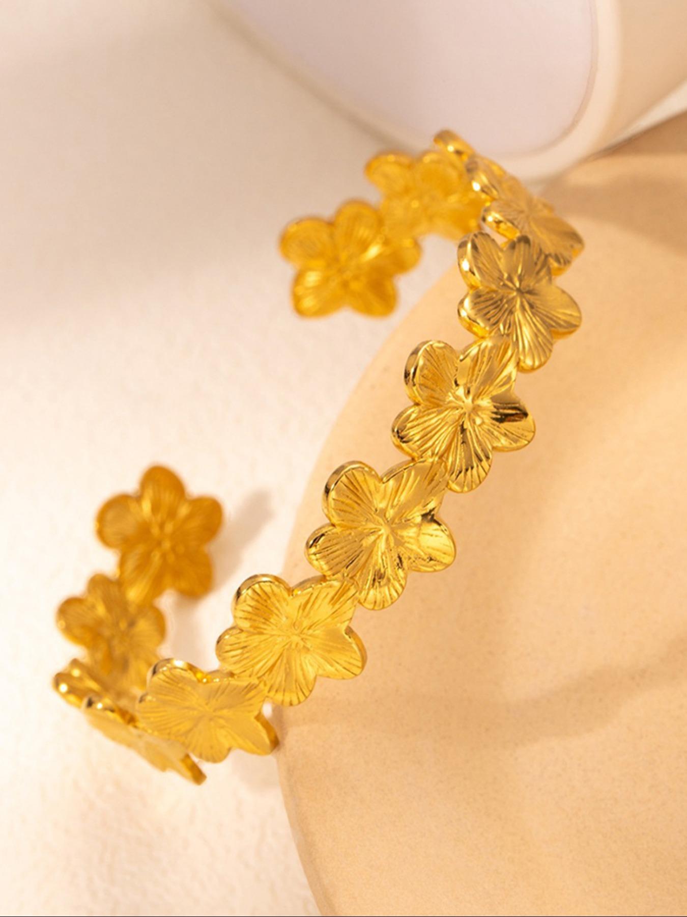 Women's Stainless Steel Bracelet, Summer Vacation Beach Jewelry, Non-Fading Plated, High-Quality Daily Accessory Gift