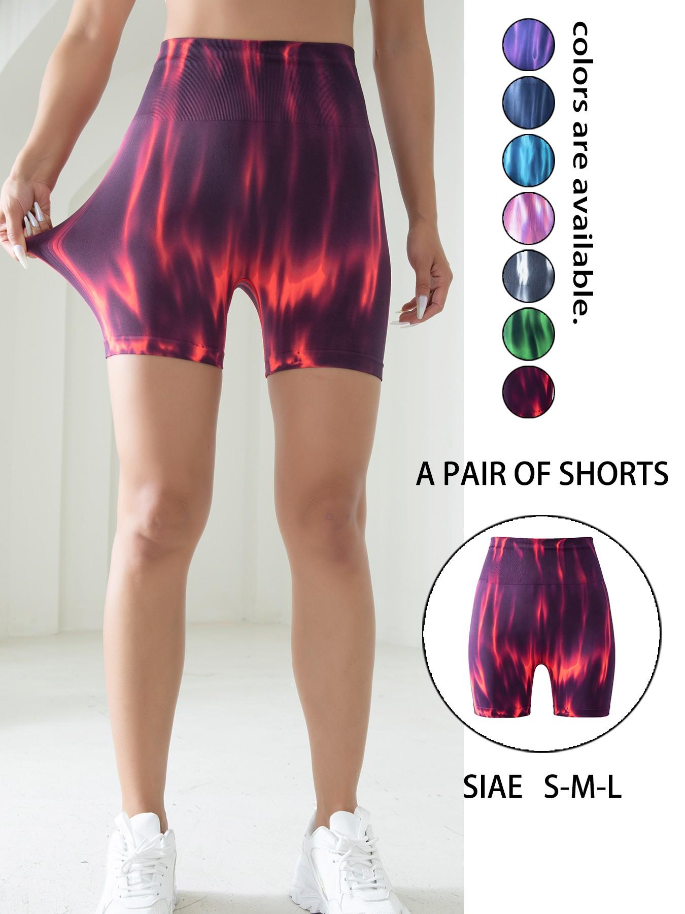 Aurora Shorts for Women, High Waist Yoga Pants, Anti-Exposure, Butt Lifting, Summer Fitness Wear, Sexy Style, Unlined, Plain Surface