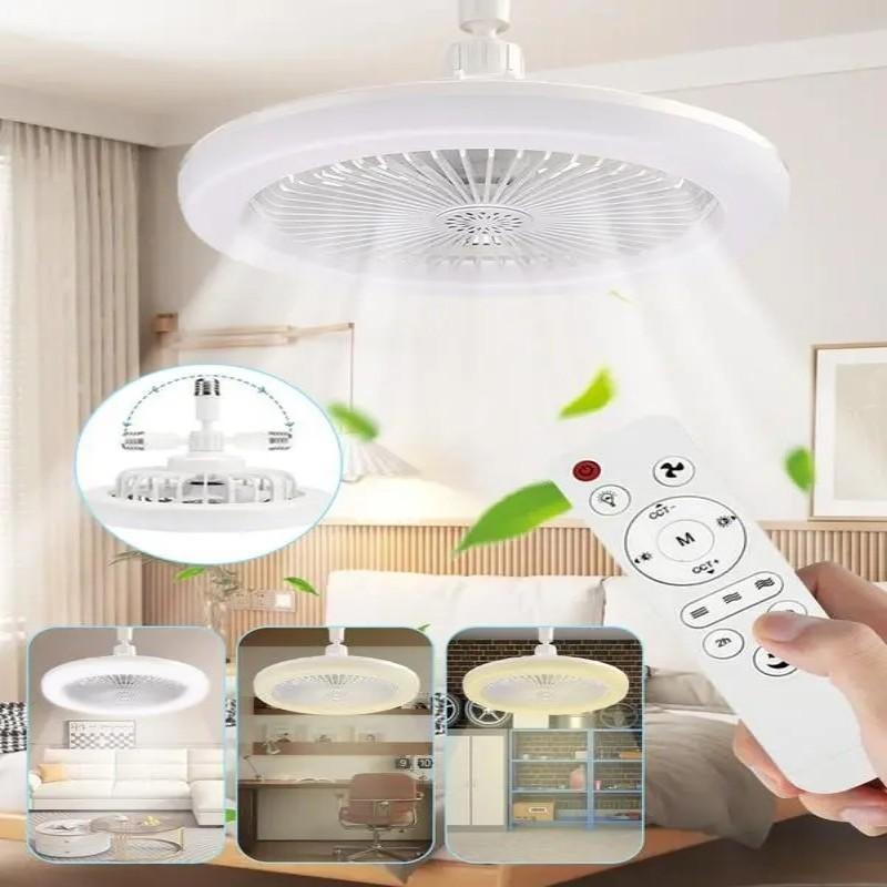 30w LED Ceiling Fan with Remote Control, Adjustable Lights, 360° Direction, 5 Blades, 3 Color Temperatures, 3 Speeds, Timer, No Battery Needed, Bedroom, Living Room