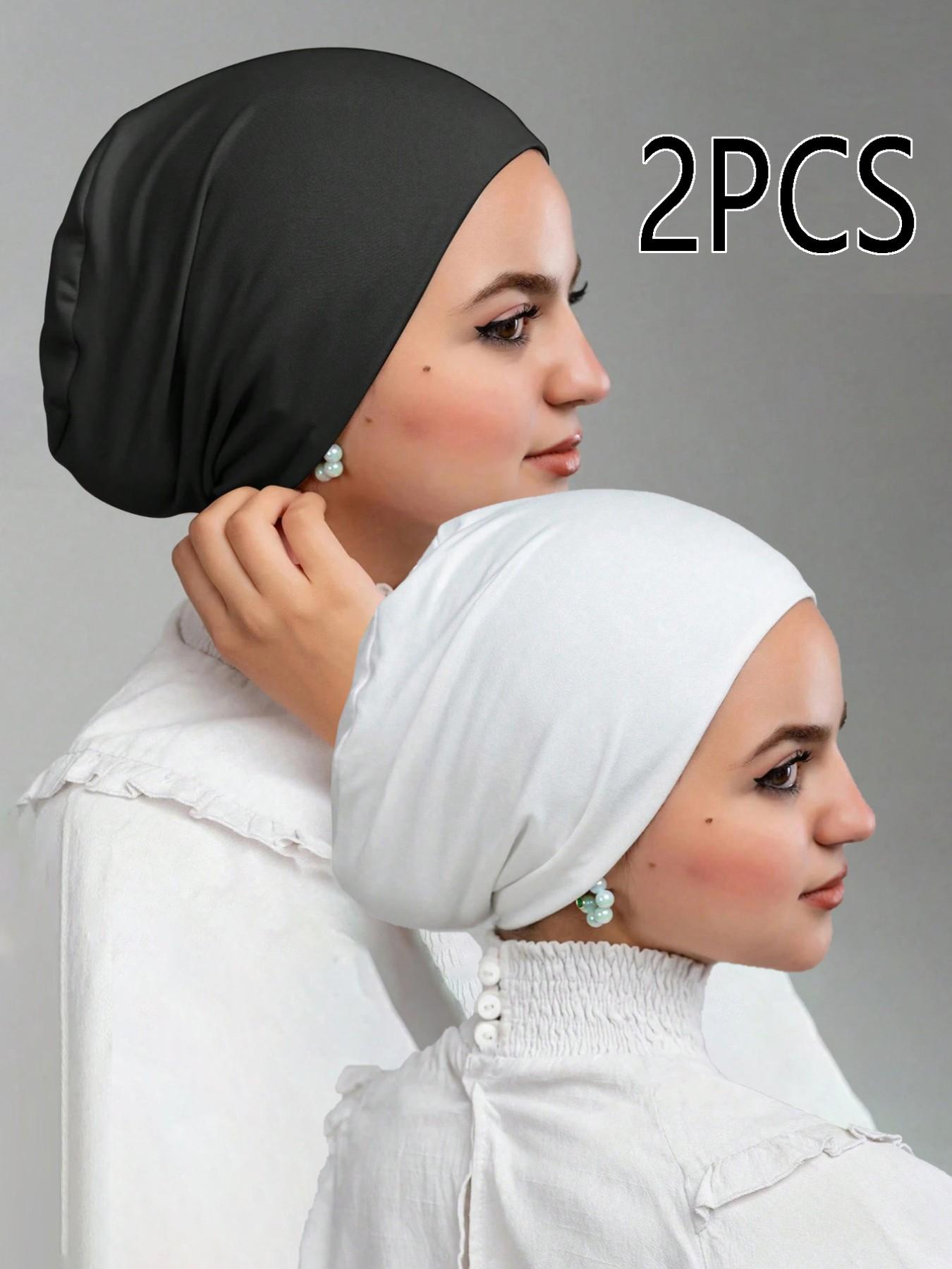1pc Fashionable Milk Silk Inner Hijab Cap, Elegant Breathable Underscarf for Women, Muslim Undercap , Daily Use, Prayer, Casual Wear, Sleep Hat
