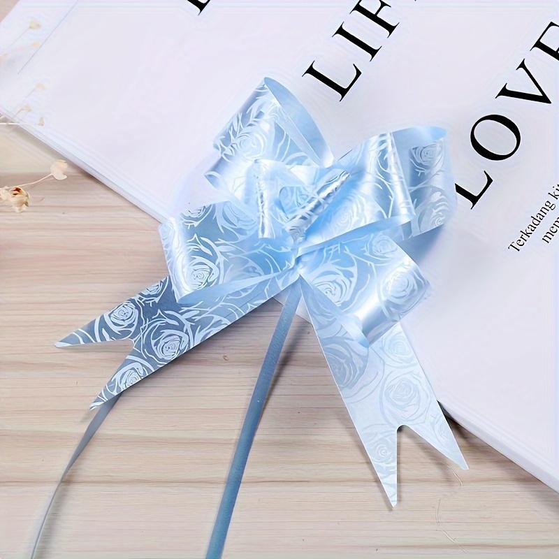 20pcs Rose Print Pull Bows 10 Colors 5.5Inch Large Pull Bows Ribbon Perfect for Gift Box And Bag Wrapping, Basket Decoration, Christmas Tree Decor, Weddings, Birthdays And Party