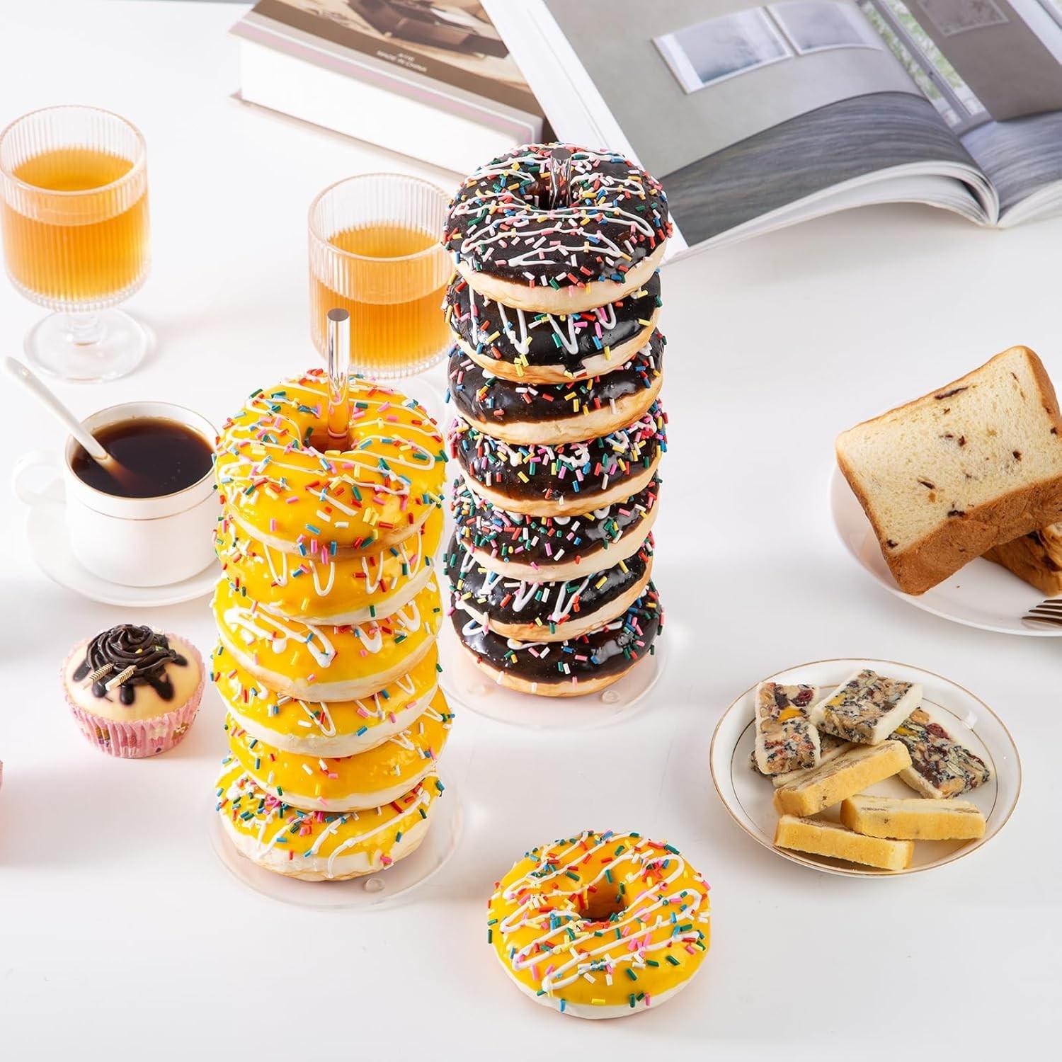 Transparent Doughnut Stand for Party Displays, Multi-Functional Dessert Table Decoration, Ideal for Weddings, Birthdays, Class Reunions