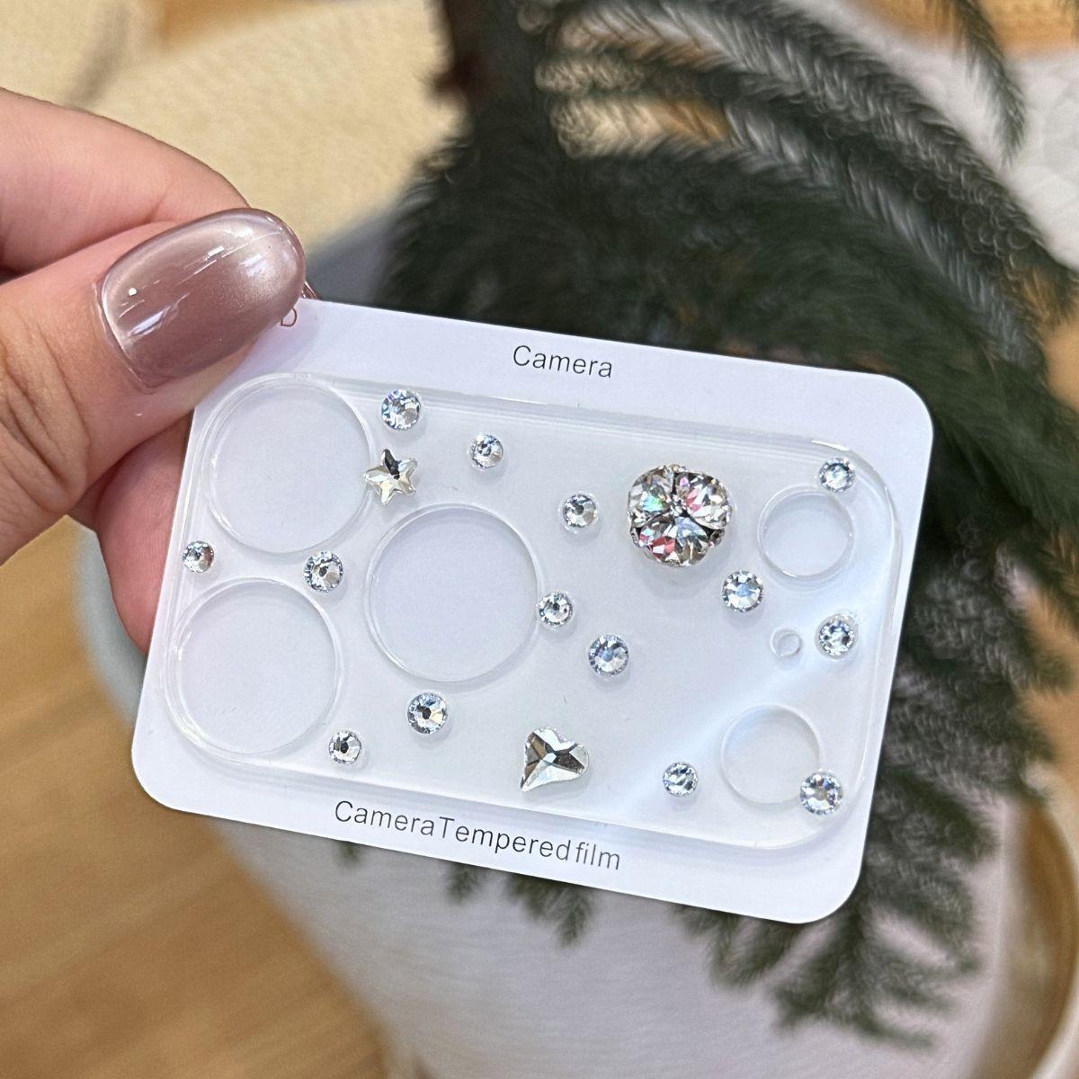 1pcs Shiny Diamond Transparent Tempered Glass Screen Protector Film for Apple iPhone 17 Pro/17 Pro Max, Durable Protective Cover Accessories