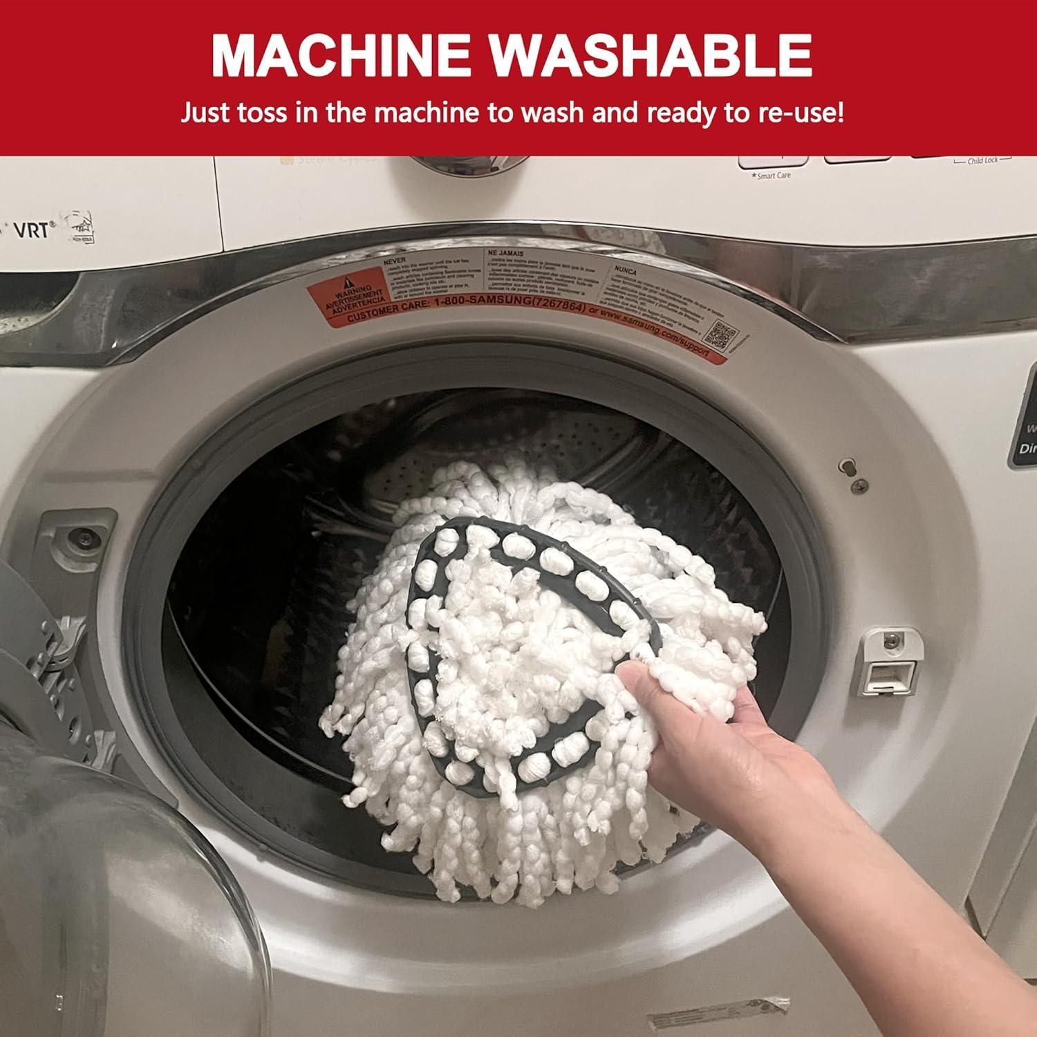 Triangular Mop Head, Fine Fiber Rotating Mop Replacement Head, Household Cleaning Tool for Home Kitchen Bathroom