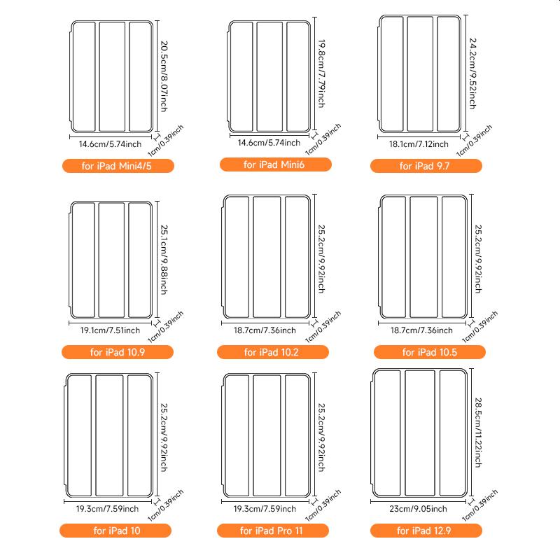 Fashion Cherry Pattern Tablet Case with Pen Slot, Adjustable Bracket Design Tablet Protective Cover, Soft Shell Tablet Protector for iPad, Tablet Casing