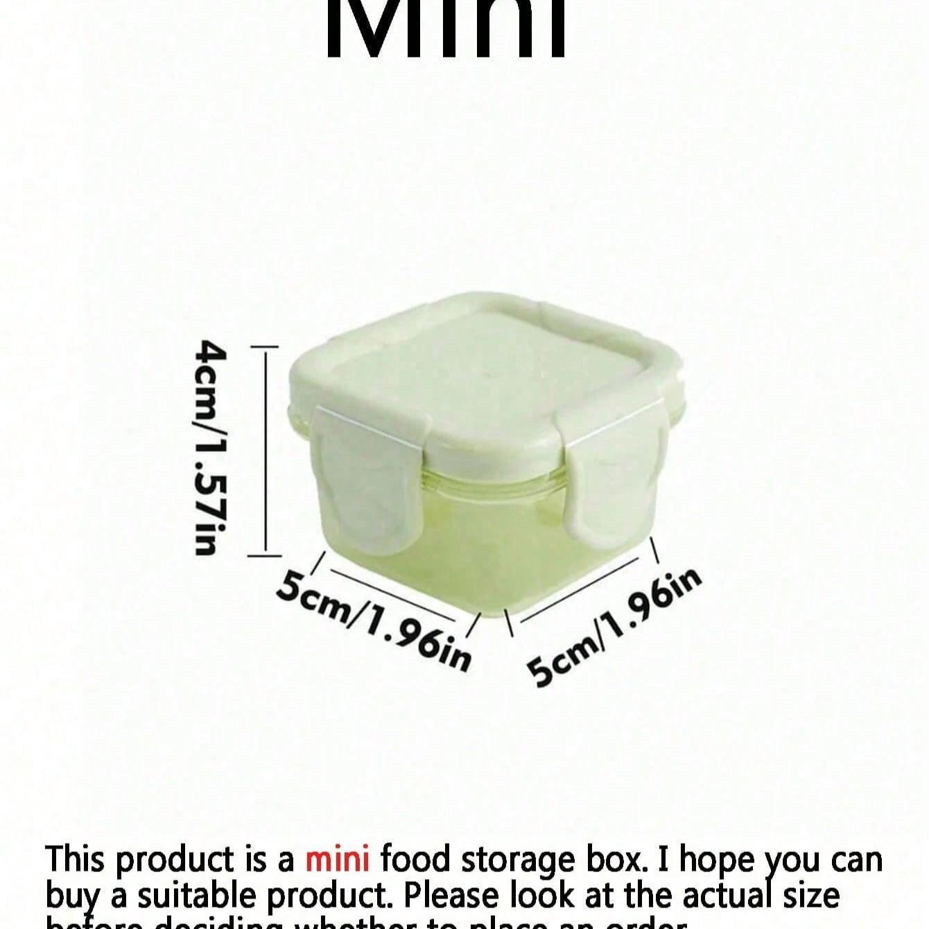 1/6pcs Mini Food Storage Box Set, Kitchen Lunch Box, Refrigerator Sealed Box, Rectangular Plastic Seal Container, Small Food Container