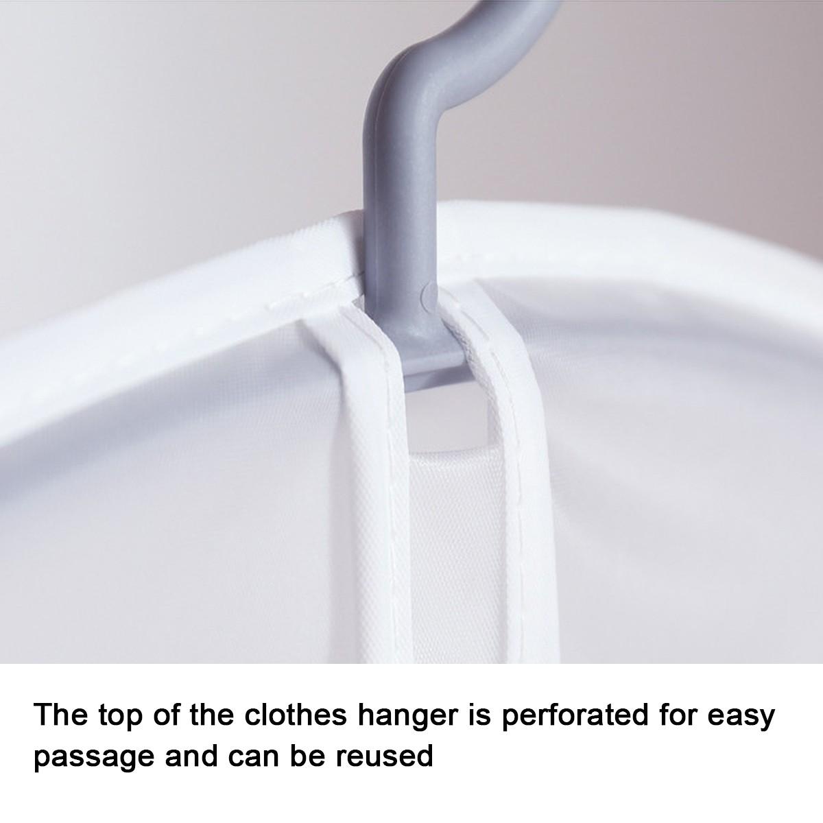 5pcs Semi-Transparent PEVA Dust-Proof Clothing Storage Cover, Suitable for Hanging Clothes, Dust-Proof Suit Bag for Home Wardrobes, Organizing And Storing Space for Spring And Summer, Travel Essentials, Clothing Protection Storage Bag