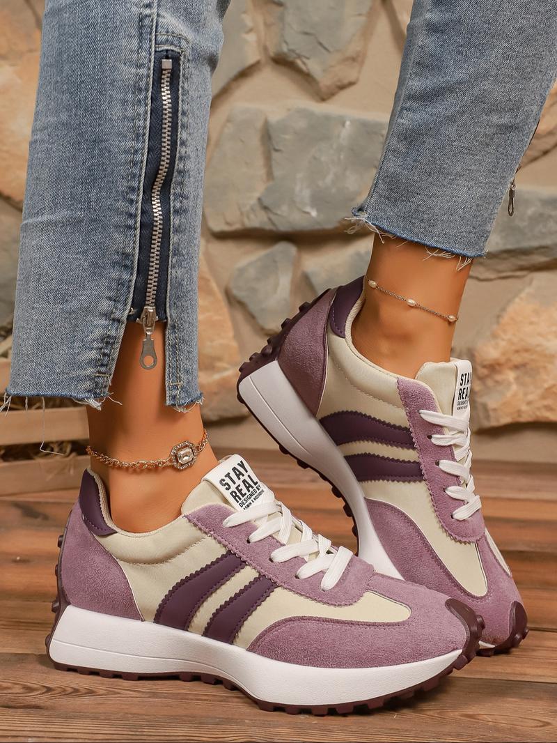 Women's new fashionable casual lace-up sneakers, autumn and winter outdoor walking shoes, simple and versatile trendy thick-soled heightened comfortable casual shoes, suitable for daily leisure and commuting wear, must-have for gifting and back-to-school