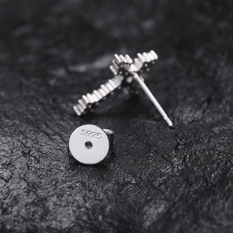 【#E235】UCCIYO Synthetic Moissanite Earrings Women's 925 Sterling Silver Cross Earrings Men's Hip Hop Jewelry Party Gifts Couple Gifts  FallFreshness