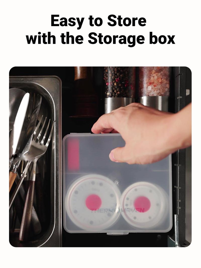 [Mouth Lids Refill Set Only!! No Sealer!!] ThermoMaven Cordless Handheld Vacuum Food Sealer Refill Lids Set, Storage Box and 24 Reusable Mason Jar Lids