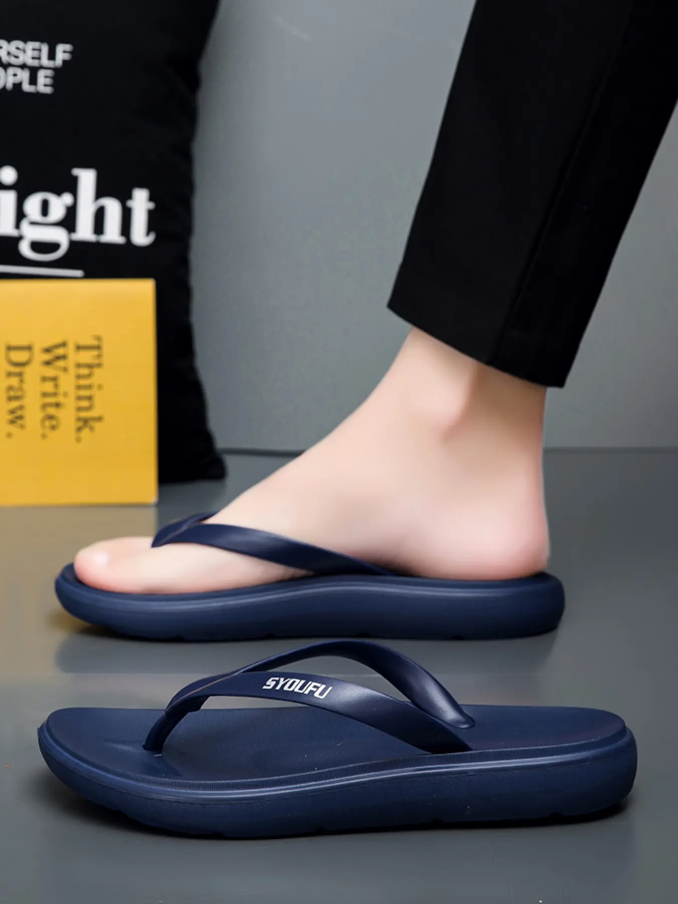 Men's Open-Toe Sandals, Soft Anti-Slip, Multiple Colors Available, Ideal for Beach and Streetwear, Essential Footwear for Trendy Men