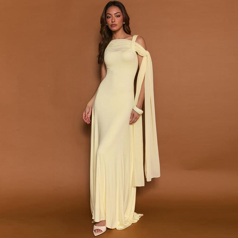 Women Summer Sleeveless Chiffon Party Club Evening Vacation Bodycon Long Dress