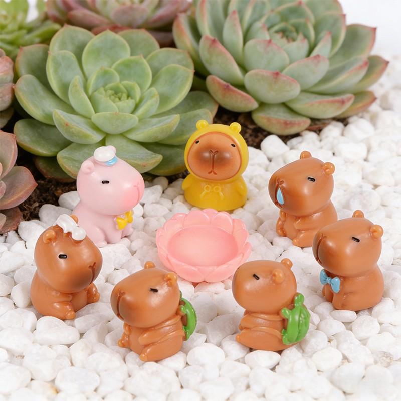11pcs Realistic Capybara Figurines, Various Colors, Handmade Decorations, Home Entryway, TV Cabinet, Living Room, Bar, Office Desk