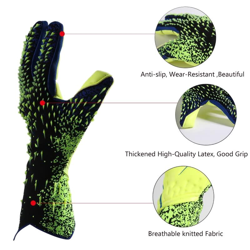Goalkeeper Goalie Soccer Gloves Kids Youth and Adults High Performance Goalkeeper Gloves, Breathable Soccer Goalkeeper Gloves with Strong Grips Palms