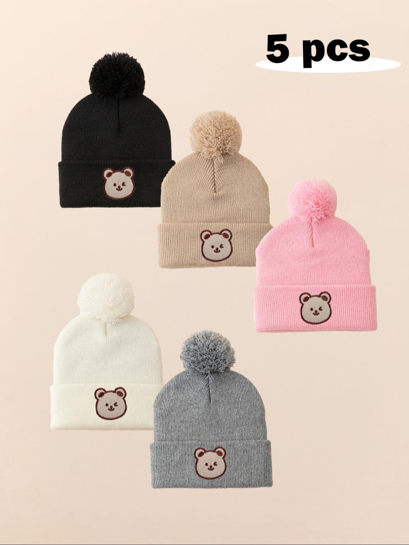 Knitted Hat for Newborns & Toddlers, Warm Winter Beanie for Outdoor Use, Casual Style Daily Commute Cap, Suitable for Fall & Winter, Bonnet