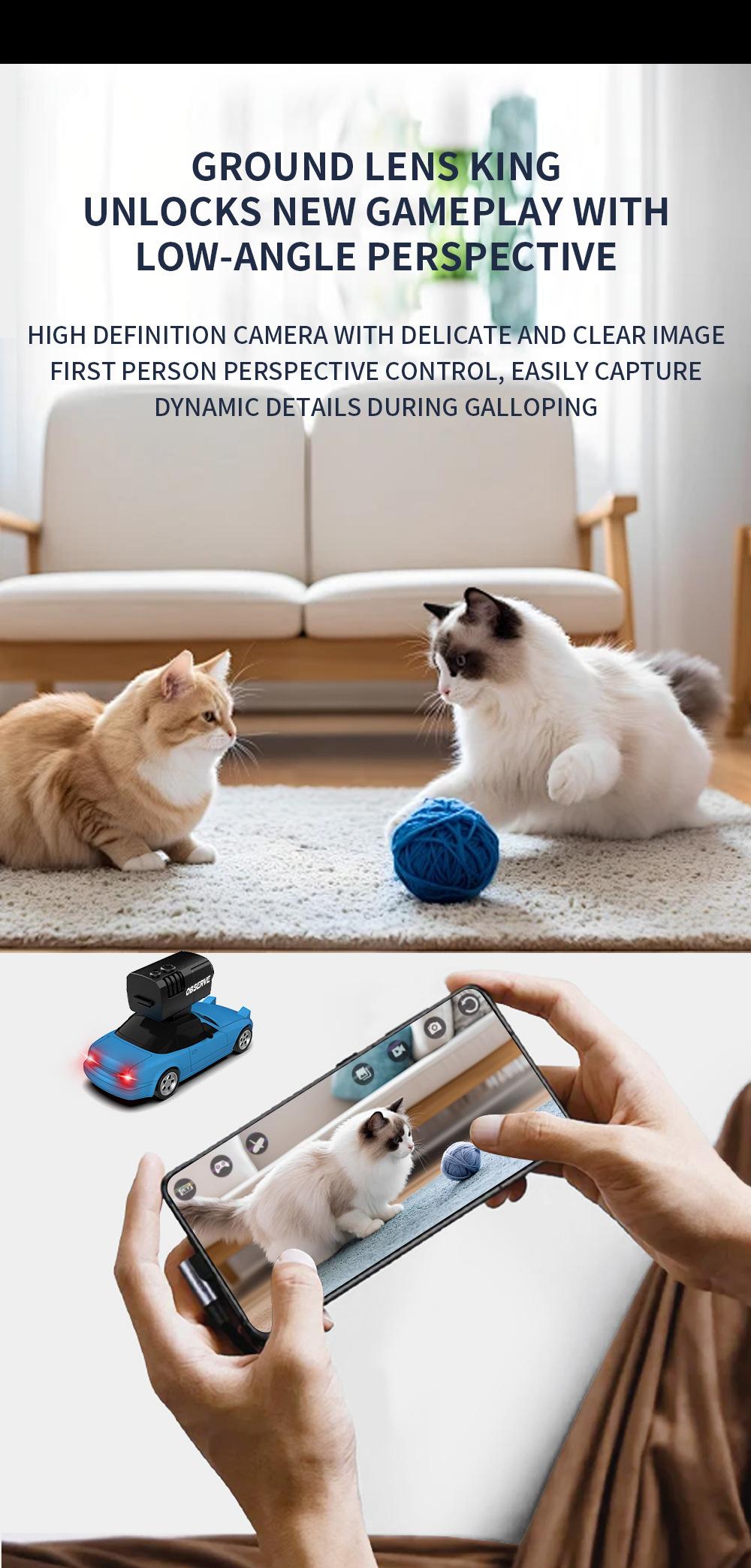 JJRC Mini FPV RC Car with Camera - 1:32 4WD High Speed Drift Racing Car, 2.4G Full Proportional Control, APP Remote Mode, Rechargeable Toy for Boys Kids 8-12 hd