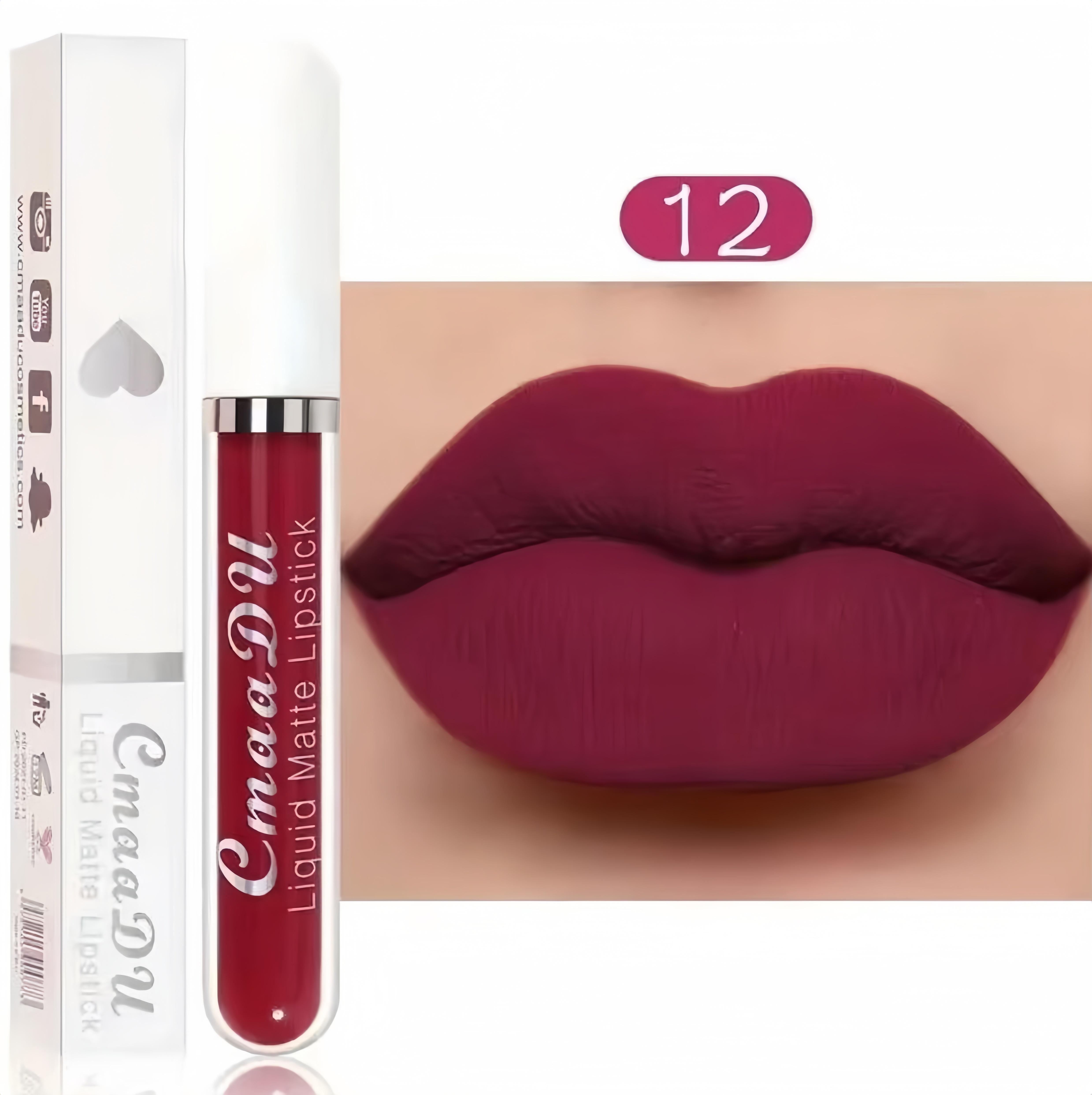 [10 Pcs] Liquid Matte Lipstick Set, Waterproof, Non-Sticky, Moisturizing, Fast-Drying, Long-Lasting,Shade,Suitable for All Skin Types, Cosmetic, Glossy Hydrating Lipgloss